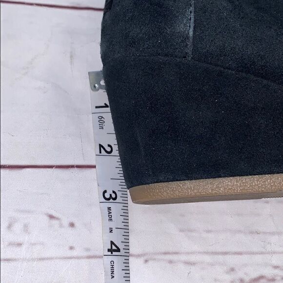 Toms Black Kiltie Fringe Wedge Booties - Picture 10 of 13